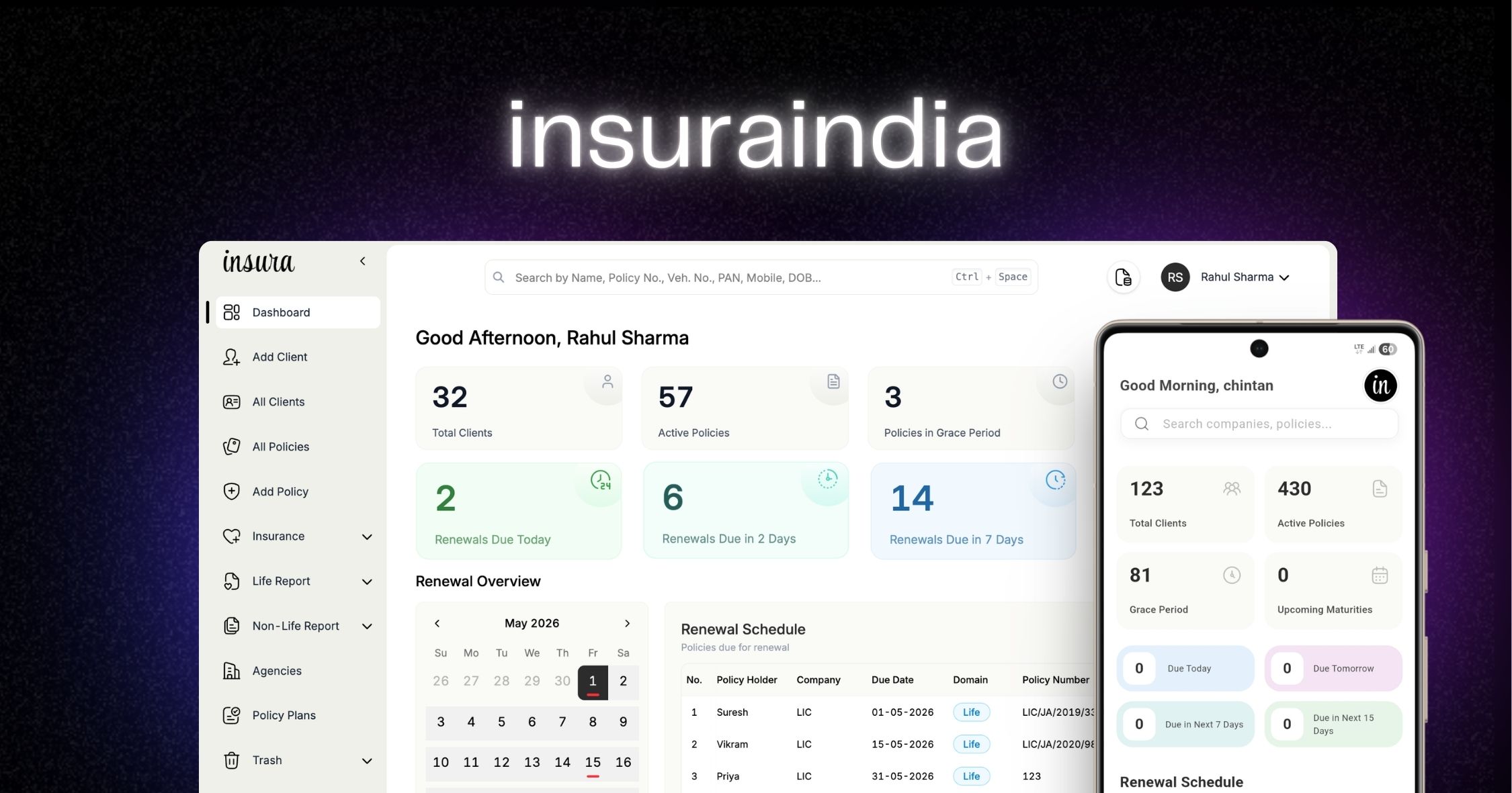 Insurance CRM Software for Agents & Agencies in India